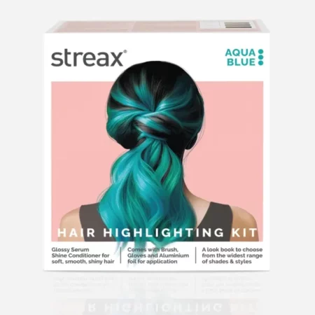 Streax Hair Colour Highlight Kit, Aqua Blue, 1 Pack