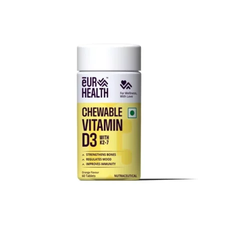 eUR Health Vitamin D3 & K2-7 Tablets, 60 Tablets