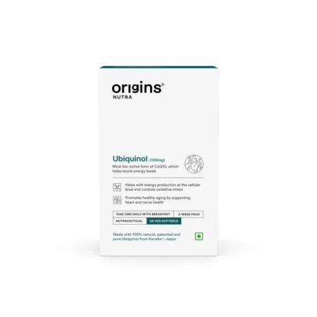 Origins Nutra Ubiquinol 100mg, 28 Soft Gels