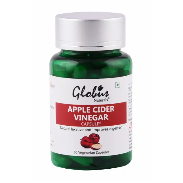 Globus Naturals Apple Cider Vinegar capsules for Natural Laxative and