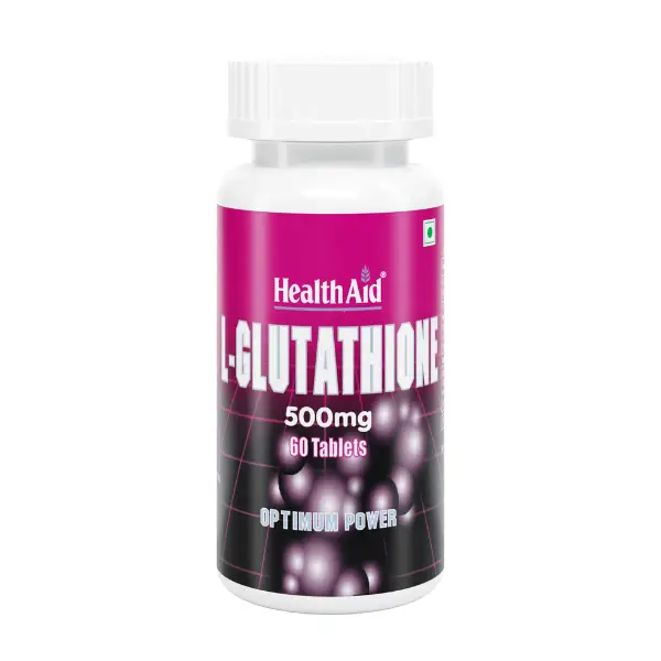 HealthAid LGlutathione 500mg with Vitamin C & Astaxanthin, 60 Tablets
