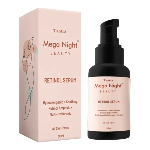 Tantraxx Mega Night Beauty Face Serum for soother and healthy skin, 30ML available on Herbkart