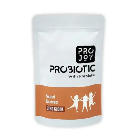 Projoy Probiotics Kids NutriBoost Probiotic with Prebiotics to Support Your Kids Growth and Learning, 20 Billion CFU, 7 Strains, 1g Prebiotic, Vanilla Flavor, (Month Packs)