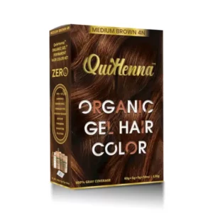 Damage Free Organic Gel Hair Color Medium Brown 4N 120g, Pack of 1