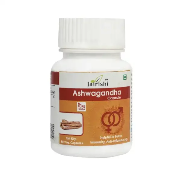 Jai Rishi Ayurveda Ashwagandha Capsules - Stress Relief Formula - Natural Mood Support - Energy Support - Anti-Inflammation - 60 Veg Capsule, JRAASC016-1.webp, 77mycag0 JRAASC016 1