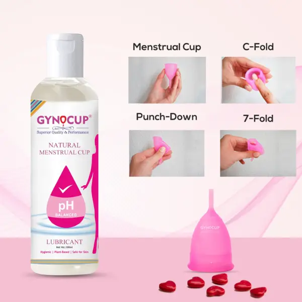 Gynocup Menstrual Cup Lubricant Water based & pH Balanced, 100 ml, Pack
