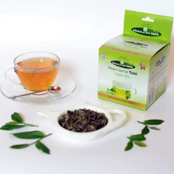 Himalayan Brew Kangra Tulsi Green Tea, 150Gm, HimalayanBrewBNO07-TU-1.webp, HimalayanBrewBNO07 TU 1