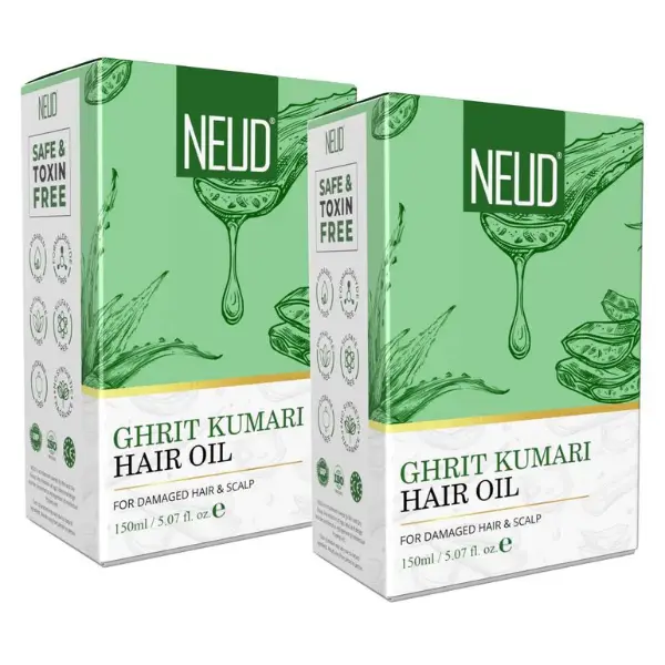 NEUD Ghrit Kumari Hair Oil 2x150ml 1