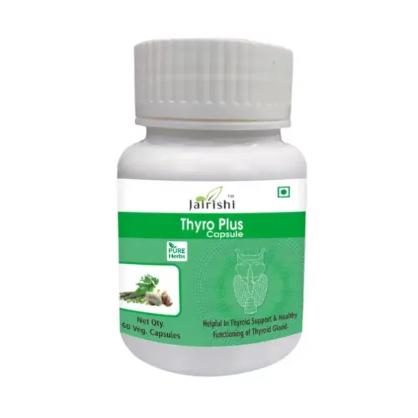 Jai Rishi Ayurveda Thyro Plus Capsules - Thyroid Support Supplement - Helps In Boosting Thyroid Function Regulator - 60 Veg Capsules available on Herbkart