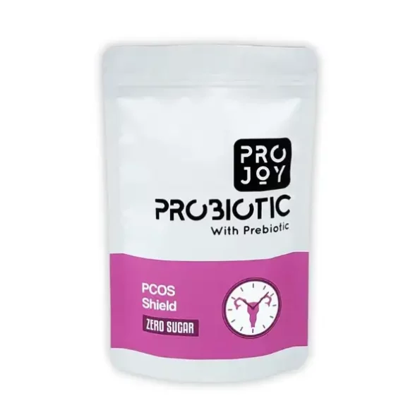 Projoy Probiotics PCOS Shield Probiotic with Prebiotic for Hormonal Balance, Weight Management, and Fertility Support, Made for Women, 20B CFU, 1g Prebiotic, Vanilla, (Month Pack), ProjoyProbioticsPJPS30-1.webp, ProjoyProbioticsPJPS30 1