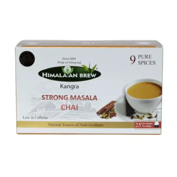 Himalayan Brew Strong Masala Chai Tea Bags, 25 Sachets Per Box, HimalayanBrewBNO02-M-1.webp, HimalayanBrewBNO02 M 1