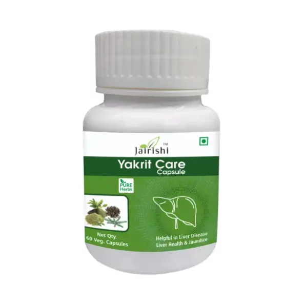 Jai Rishi Ayurveda Yakrit Care Capsules - Liver Health Management - Rejuvenate Liver Function - Improve Digestion and Metabolism - Liver Detox for Men and Women - 60 Veg Capsules available on Herbkart