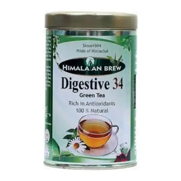 Himalayan Brew Digestive 34 Green Tea (Tin), 90Gm, HimalayanBrewBNO05-D-1.webp, HimalayanBrewBNO05 D 1