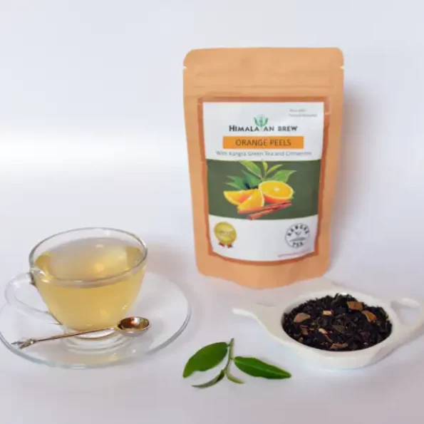 Himalayan Brew Kangra Orange Peels Cinnamon Green Tea , 90Gm, HimalayanBrewBNO-02-OP-1.webp, HimalayanBrewBNO 02 OP 1