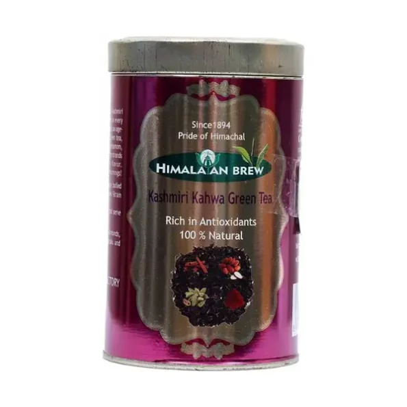 Himalayan Brew Kashmiri Kahwa Green Tea (Tin), 50Gm, HimalayanBrewBNO09-KK-1.webp, HimalayanBrewBNO09 KK 1