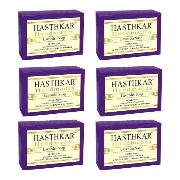 Glycerine Lavender Soap, 125 gm, Pack of 6