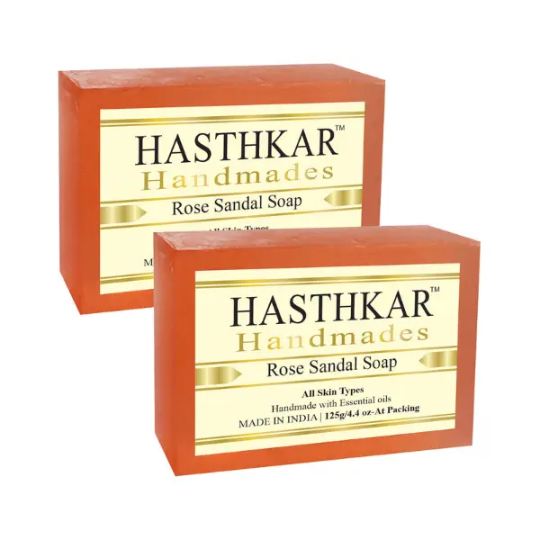 Vagad's Khadi Herbal Strawberry Soap, Rose Soap & Aloe Vera Soap Handmade -  Pack of 3