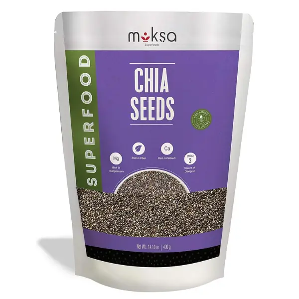 Chia seeds, High in Calcium, 100% Natural Seeds, 400 gm