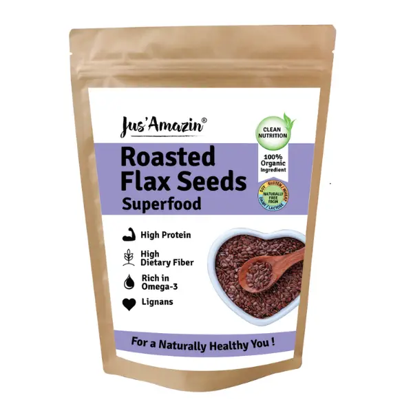 Organic Roasted Flax Seeds, 250 gm