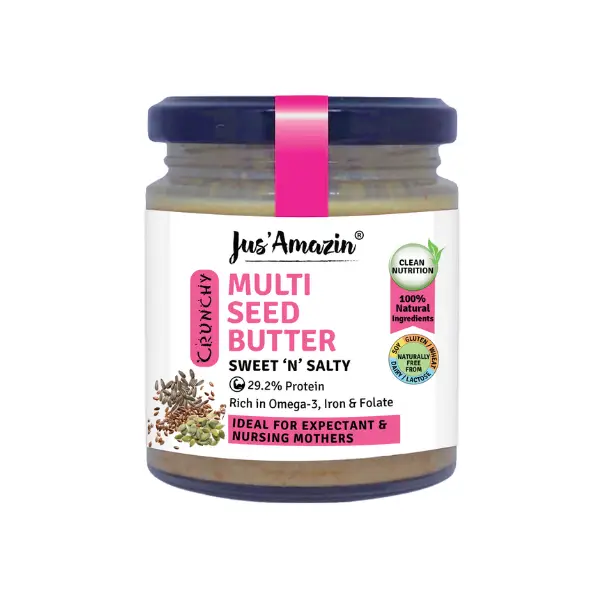Crunchy Seed Butter, Mixed Seeds, with Flax and Sunflower Seeds, 200 gm