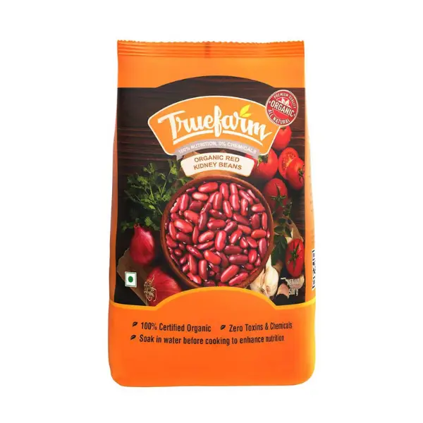 Organic Red Kidney Beans 500gms, Pack of 1