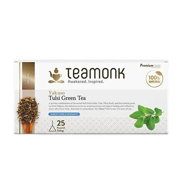 Yakuso Tulsi Green Tea, 25 Tea Bags