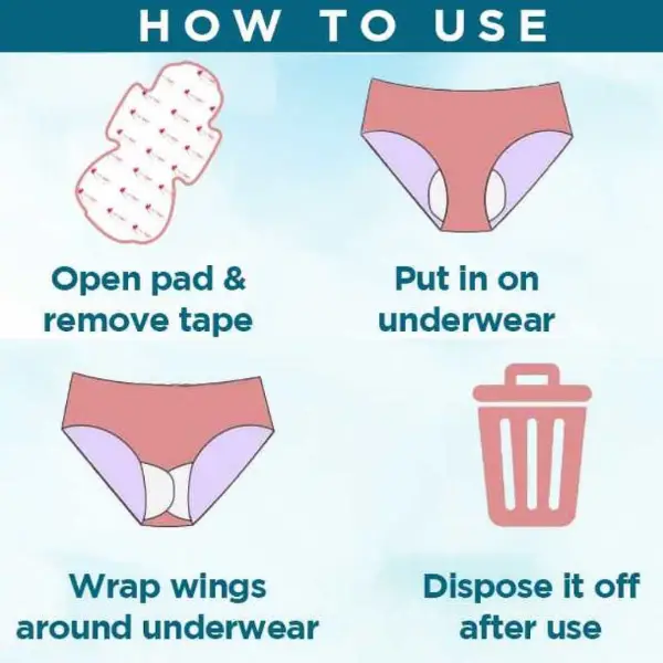 How to use a sanitary pad?