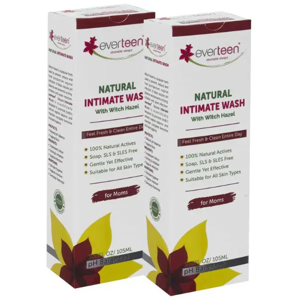 Witch Hazel Natural Intimate Wash for Feminine Intimate Hygiene, 105ml, Pack of 2