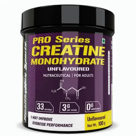 HealthyHey Sports Creatine Monohydrate 100G - 33 Servings (Unflavoured, 100g)