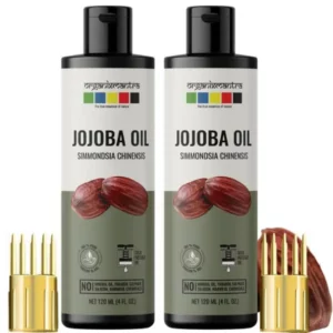 Jojoba Carrier Oil 100% Pure, Cold Pressed Oil For Skin, Hair & Nails, 120ml , Set of 2