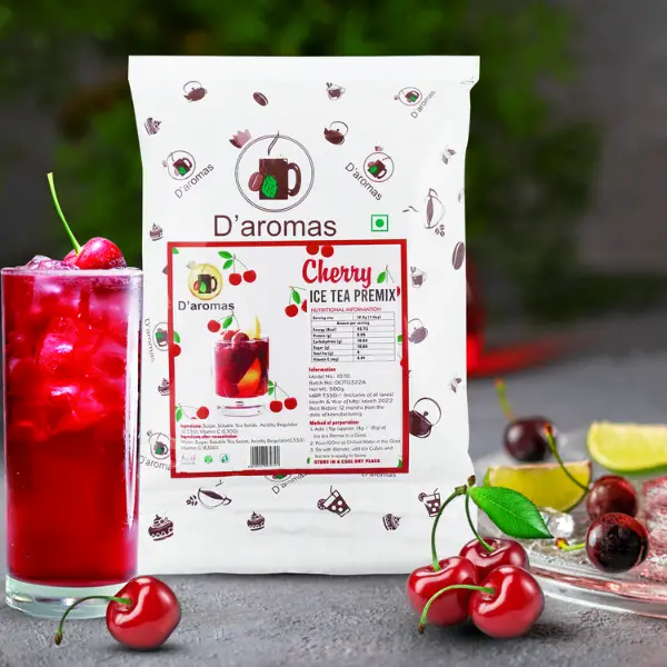 D aromas Cherry Ice Tea 500g, Instant Premix Ice Tea Powder