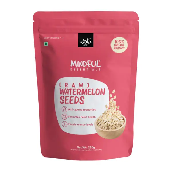 Mindful Raw Watermelon Seeds for Eating, Weight Management Food, High Protein, 250 gm