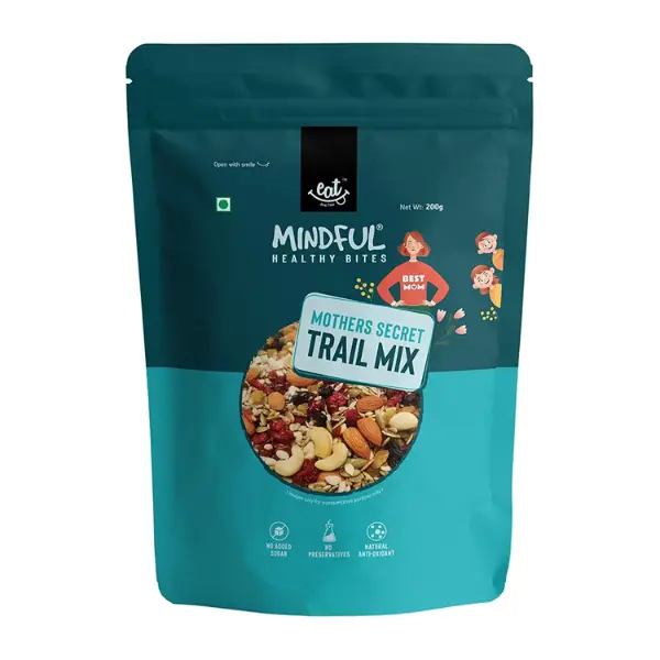 Mindful Mother Secret Trail Mix, Almond, Cashew, Raisins, Berries, 7 Seeds, 200 gm