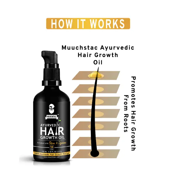 Muuchstac Ayurvedic Hair Growth Oil, 100 ml - Herbkart