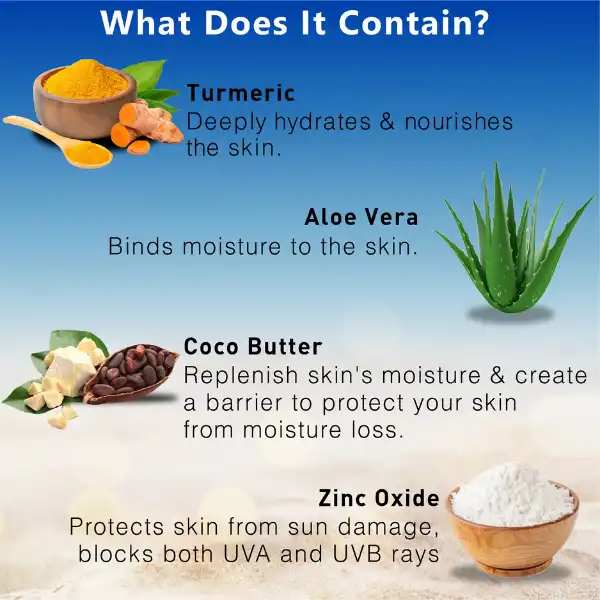 Muuchstac Ocean Moisturizer & Sunscreen Matte Look Cream with Turmeric & Aloe  Vera, 100 ml - Herbkart