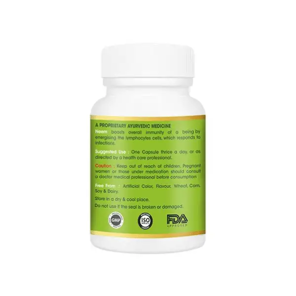 Vitagreen Neem Capsules For Detox & Skin Wellness, 500 Mg, 60 Capsules