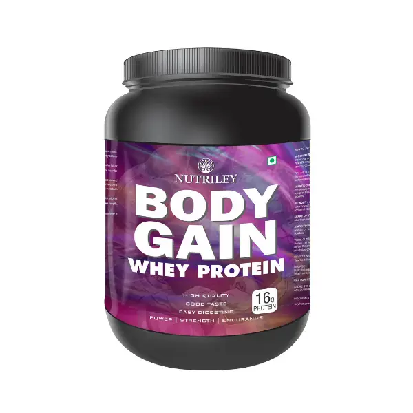 Nutriley Body Gain, Body Weight / Muscle Gainer Whey Protein Supplement ...