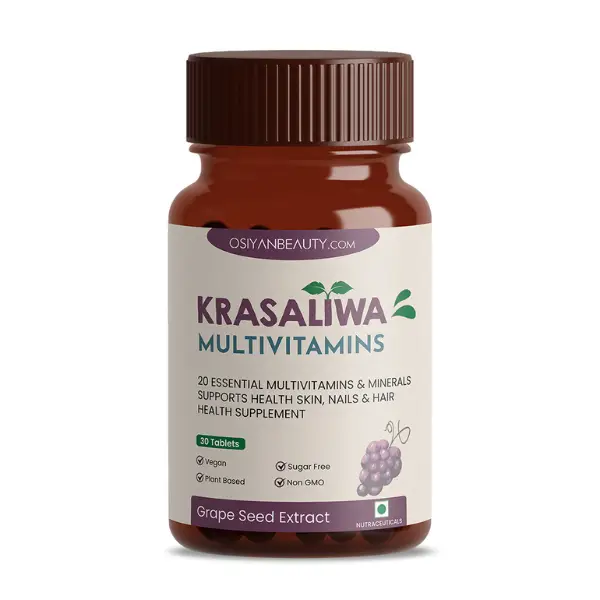 Krasaliwa Multivitamin & Minerals Tablets with Grape seed Extract, 30