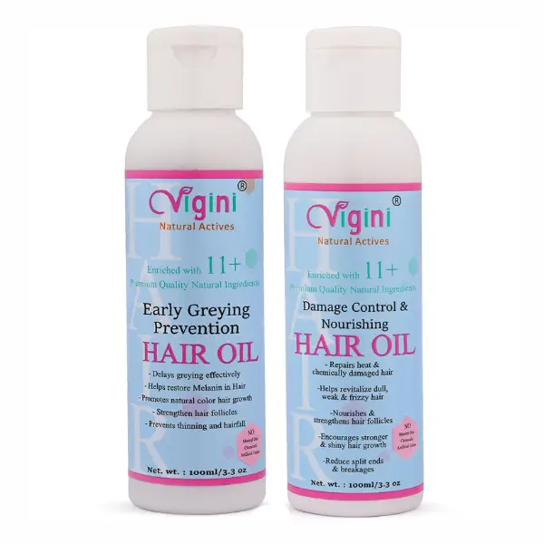 Vigini Early Zero Anti Greying Grey Prevention Hair Care Oil, Damage Repair  Fall Loss Control Oil - Herbkart