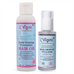 Vigini 3% Redensyl Hair Care Nourishing Growth Tonic Revitalizer Serum & Anti Greying Prevention Oil available on Herbkart