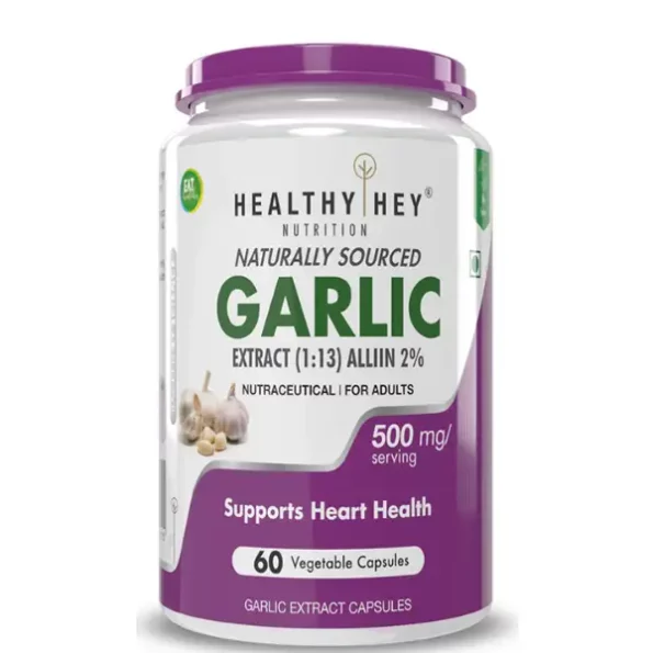 HealthyHey Odorless Garlic Extract 1:13 Allium Sativum, 500mg, 60 Veg Capsules, HHGE50060-1.webp, HHGE50060 1