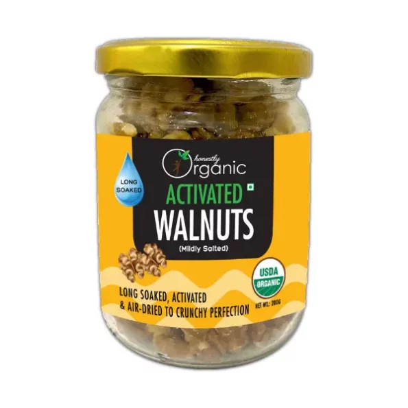 Activated Organic Walnuts, Mildly Salted, 200 gm