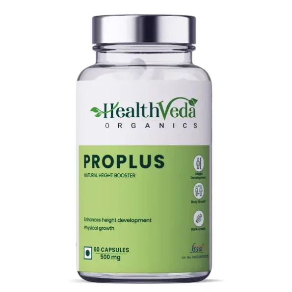 Health Veda Organics ProPlus For Good Height & Great Personality, 60 Veg Capsules, ProPlus-60Cap-1.webp, ProPlus 60Cap 1