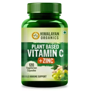 Himalayan Organics Plant Based Vitamin C with Zinc - 120 Veg Capsules available on Herbkart