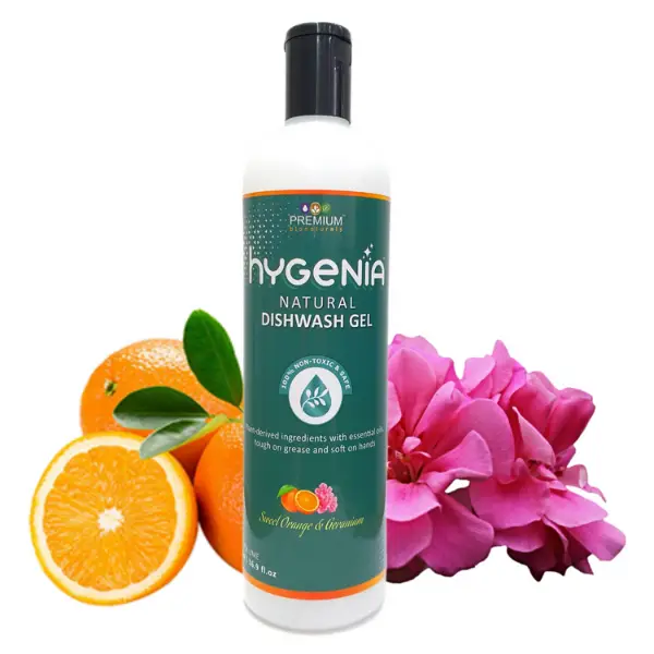 Hygenia Natural Dishwash Gel - Sweet Orange & Geranium 500ml