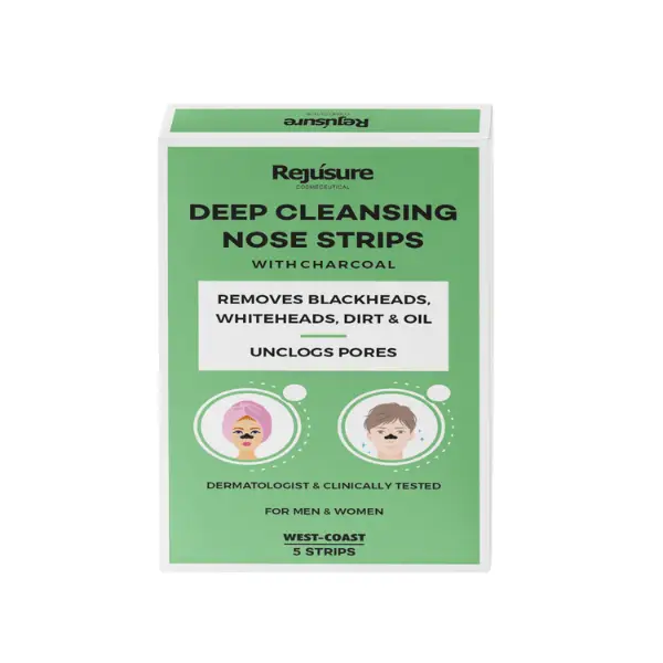 Rejusure Deep Cleansing Nose Strips with Charcoal 5 Strips