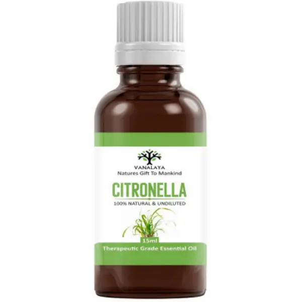 Citronella Essential Oil for skin, Hair Care, Insect repellant and Aromatherapy, 15ml