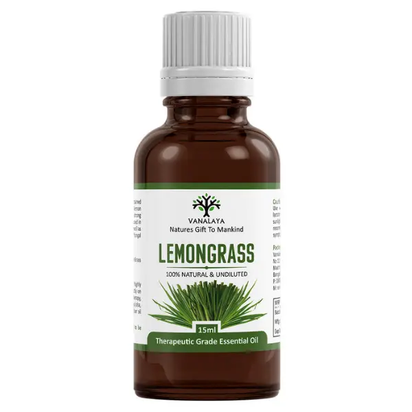 Vanalaya Lemongrass Essential Oil for Skin, Hair care, insect repellant and  Aromatherapy, 15ml - Herbkart