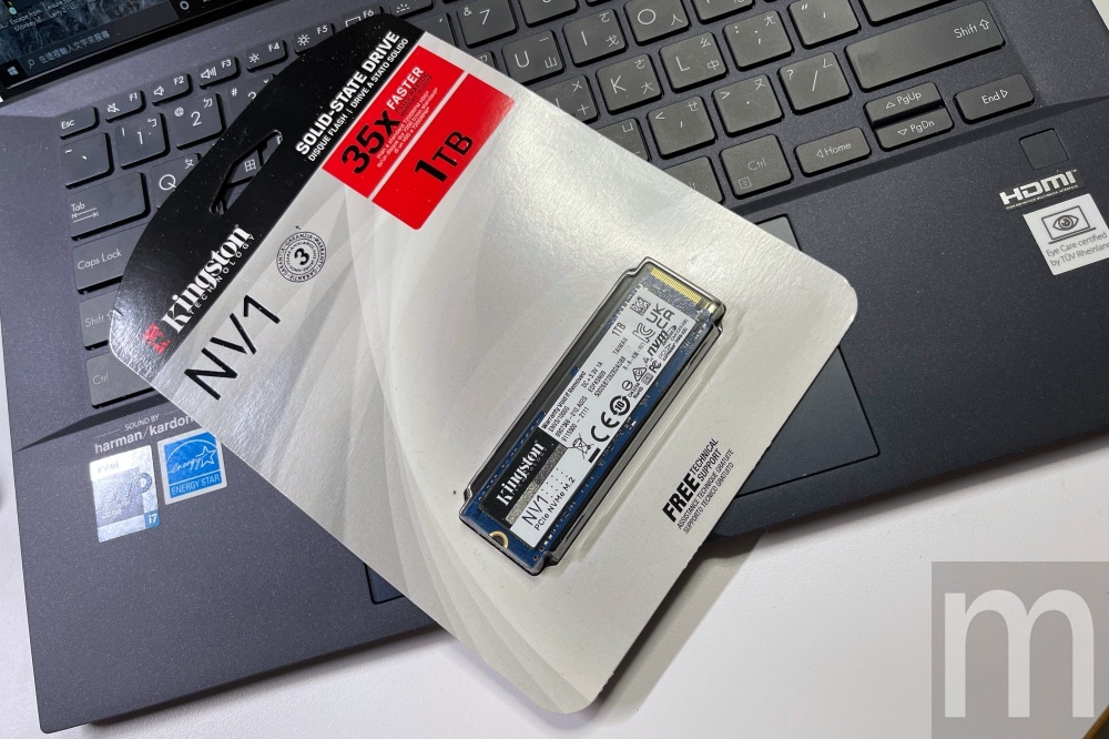 定位入門、單面顆粒設計：金士頓NV1 PCIe 3 X 4 NVMe SSD評測