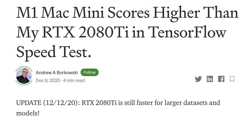 聽說蘋果M1能打英偉達RTX？那跑個光追試試